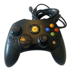 Microsoft Original Xbox Controller OEM S Type Wired - Black - NO Breakaway